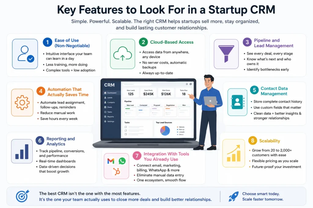 Key Features to Look For in a Startup CRM