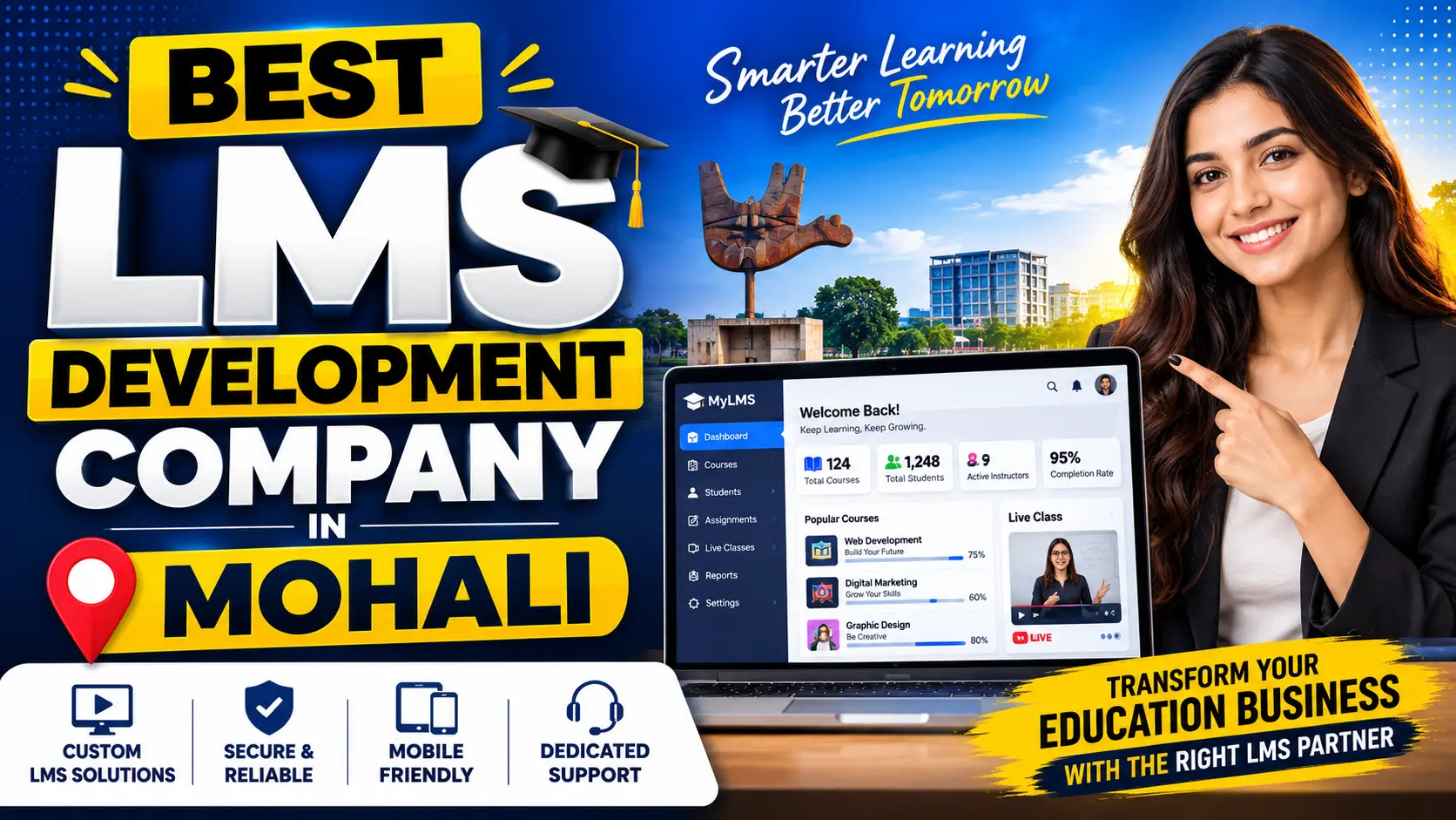 Best LMS development company in Mohali - DPVision Analytics custom learning management system dashboard
