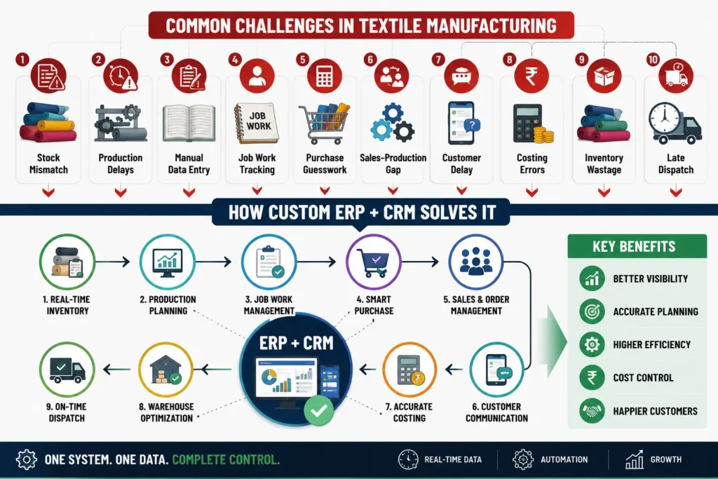 Common Challenges Textile Manufacturers Face Talk to enough production managers, and the same list comes up almost every time